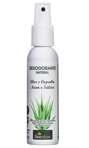 Desodorante Natural Spray Aloe, Copaíba, Neem e Sálvia 120ml