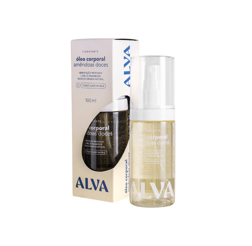 Óleo Corporal Hidratante de Amêndoa Doce Alva 100ml