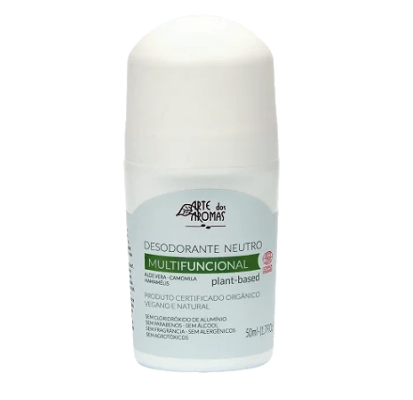 Desodorante Neutro Certificado Orgânico Ecocert Cosmos Arte dos Aromas 50g