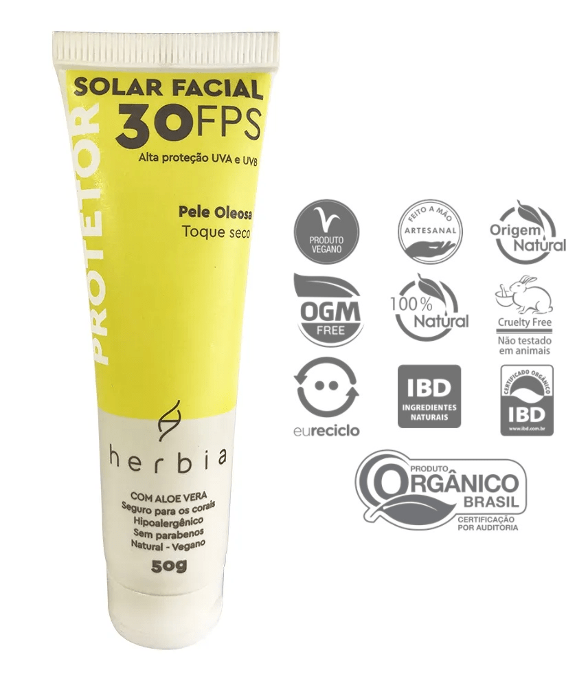 Protetor Solar Natural Pele Oleosa 50g