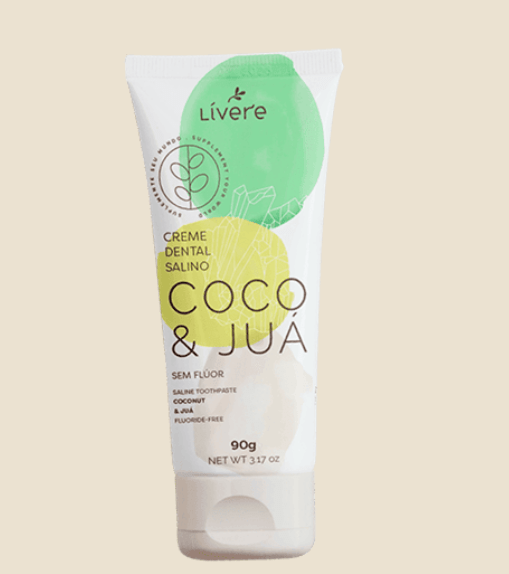 Creme Dental Salino Coco e Jua s/ flúor