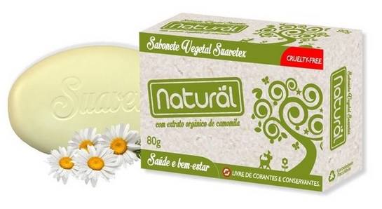 Sabonete Natural Suavetex com Extrato Orgânico de Camomila 80g