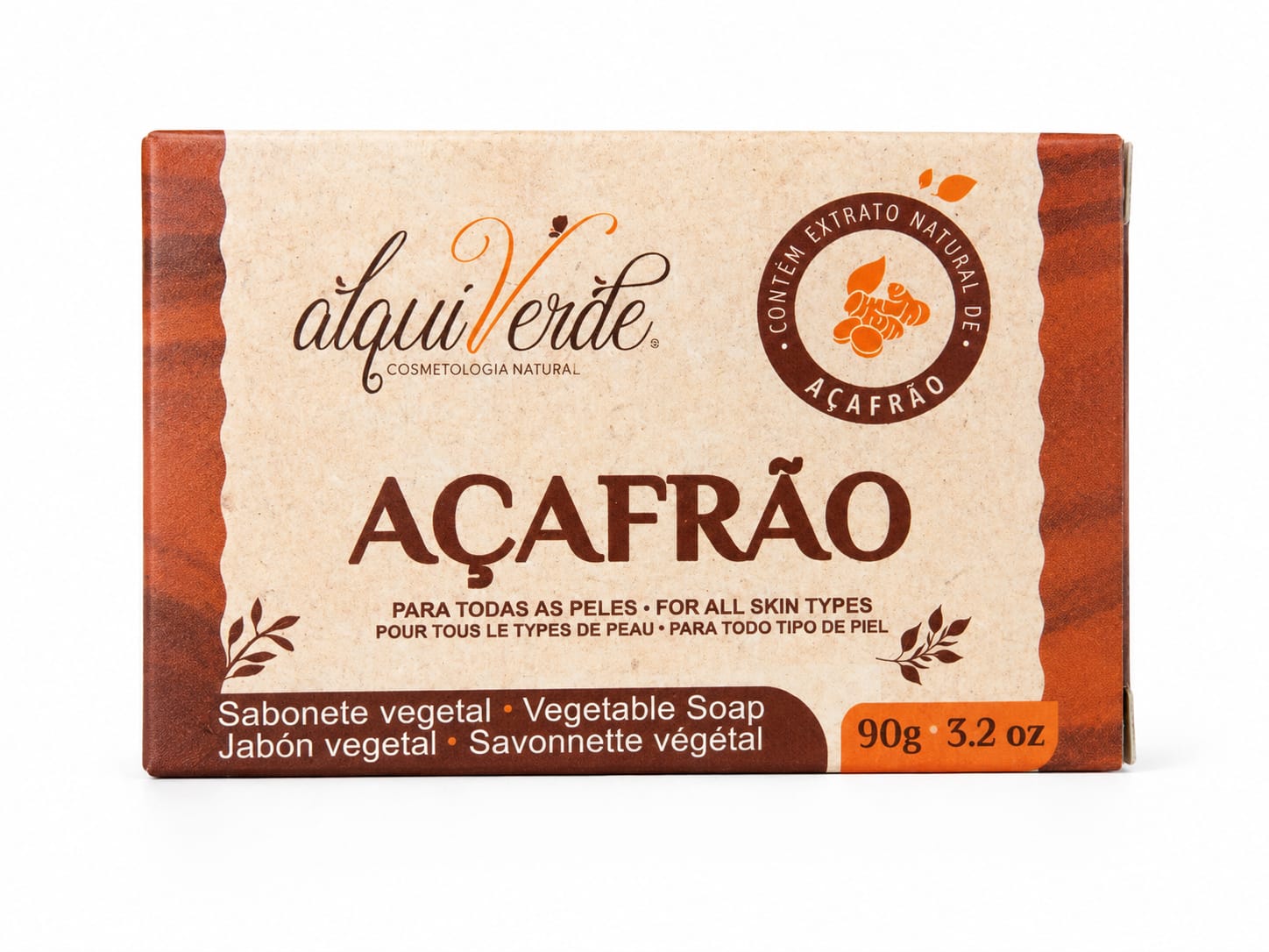 Sabonete Vegetal Açafrão 90g – Natural