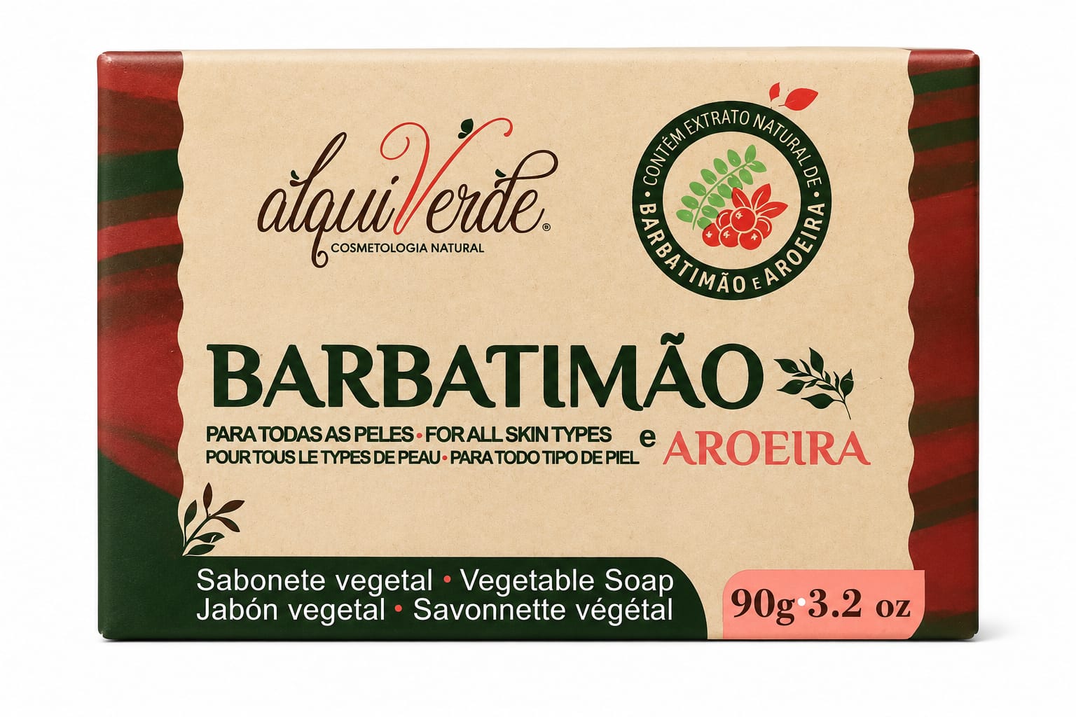 Sabonete Vegetal Barbatimão com Aroeira 90g