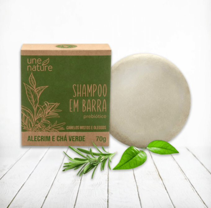 Shampoo em barra Alecrim e Cha Verde / Mistos e Oleosos 70g