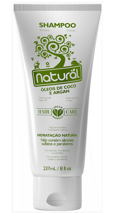 Shampoo Natural com Óleos de Coco e Argan 237mL Suavetex